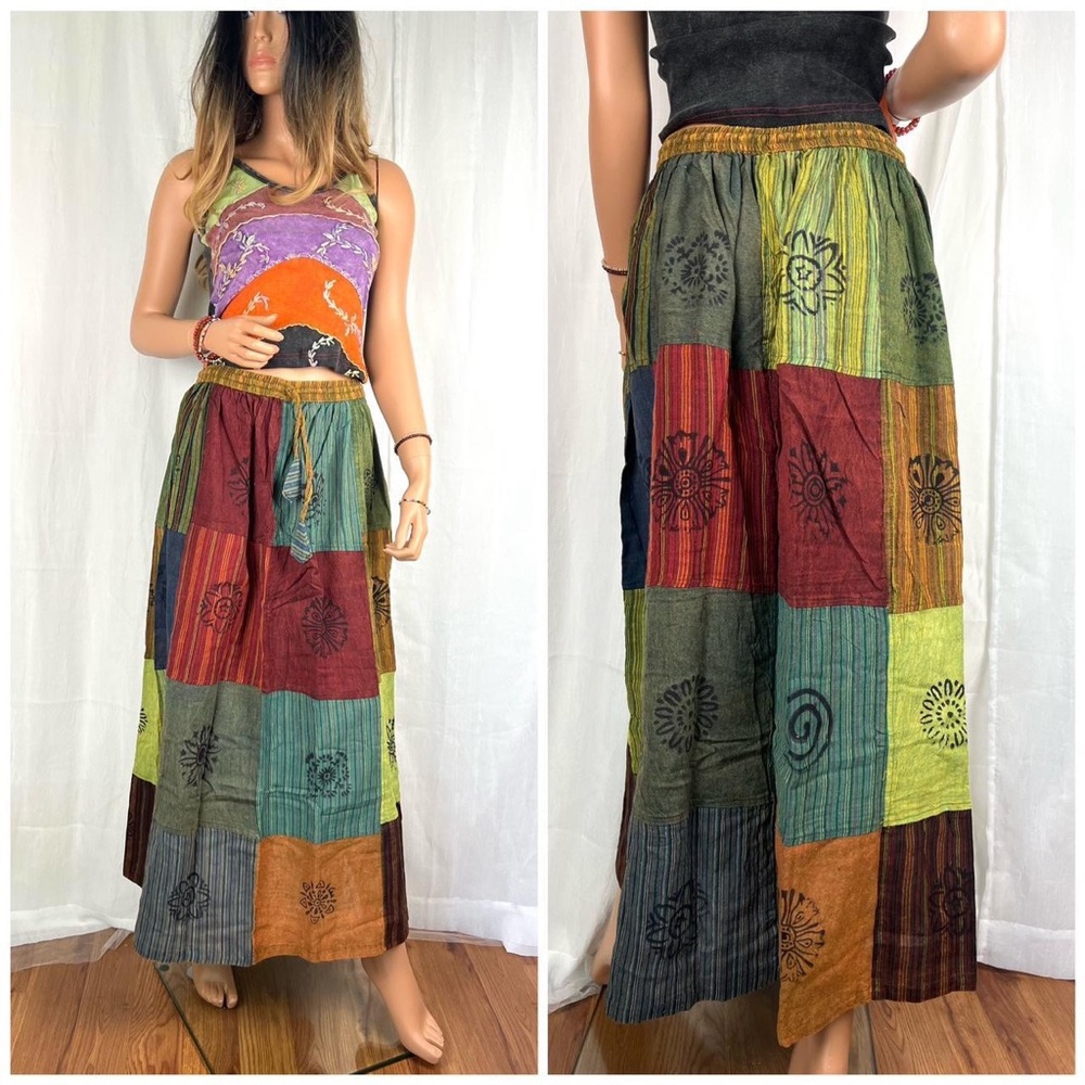 Handmade Boho Hippie Patchwork Long Skirt